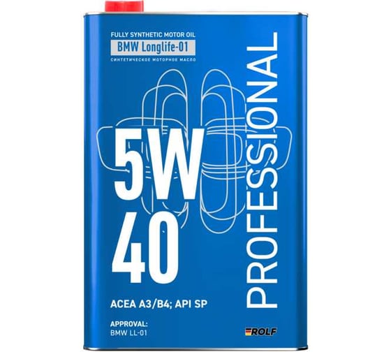 Изображение товара Моторное масло Rolf Professional 5W-40 A3/B4 SP 1л (металл) 667182