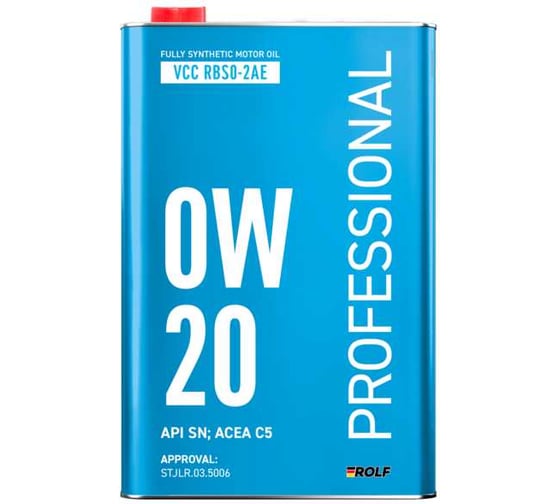Изображение товара Моторное масло Rolf Professional 0W-20 C5 SN 1л (металл) 667170