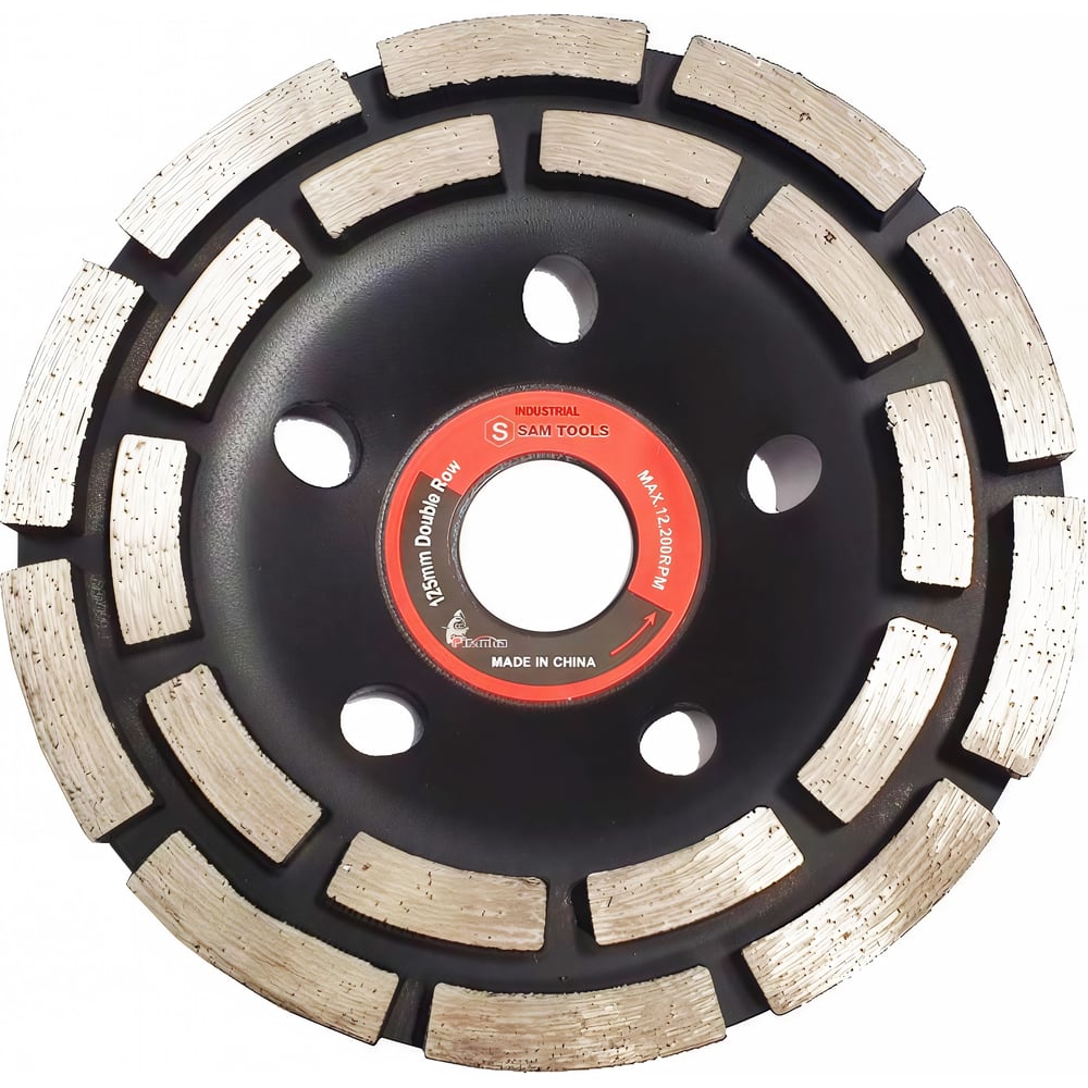 Изображение товара Алмазная чашка SAMGRUPP 2-х рядная сегмент 125 мм PIRANHA 50 шт