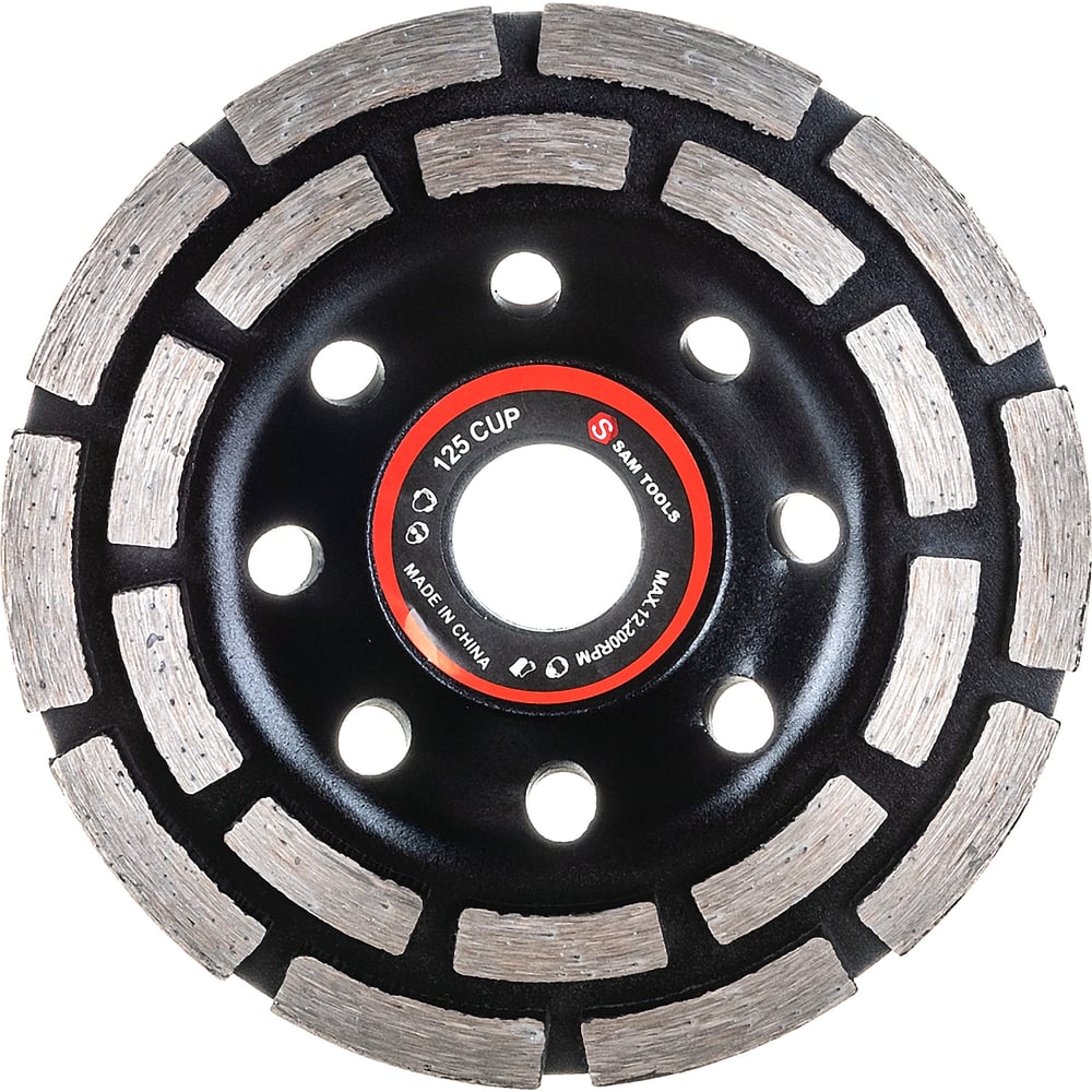 Изображение товара Алмазная чашка SAMGRUPP 125 мм 2-х рядный сегмент грубая обработка