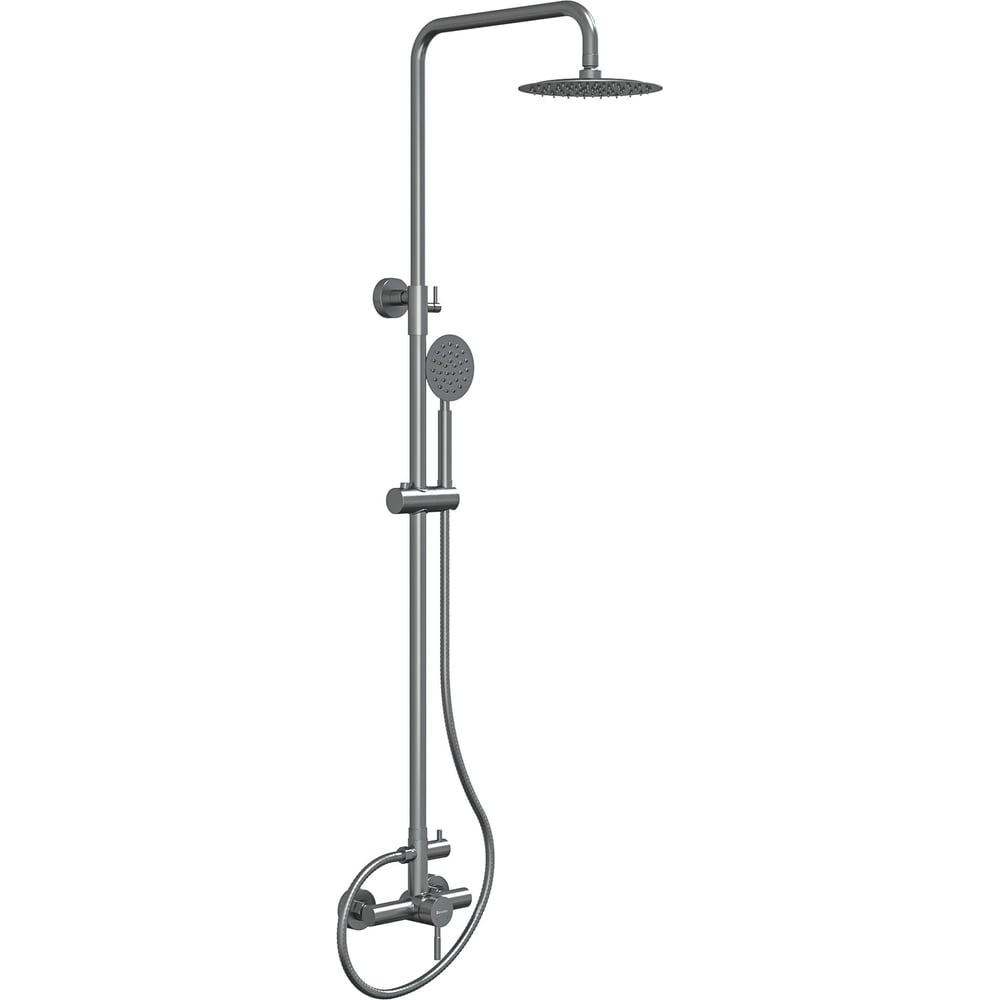 Изображение товара Душевая система Knotlor сатин SS-06/1 с верхним и ручным душем