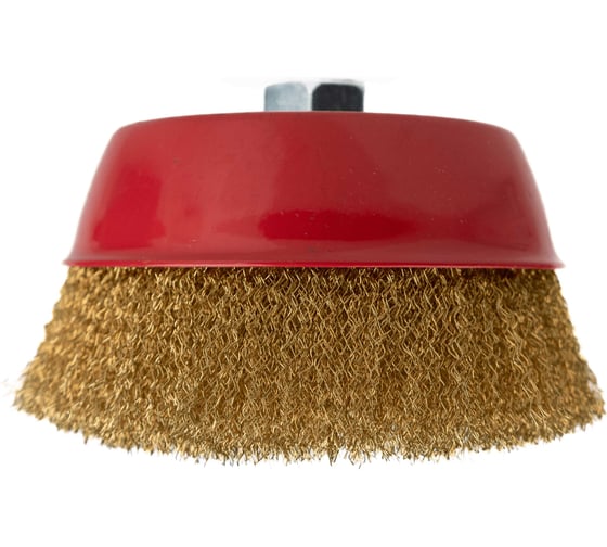 Изображение товара Щетка-чашка по металлу SAMGRUPP для УШМ 150/М14 латунированная сталь чашка 3 шт SAMC-030300150-3