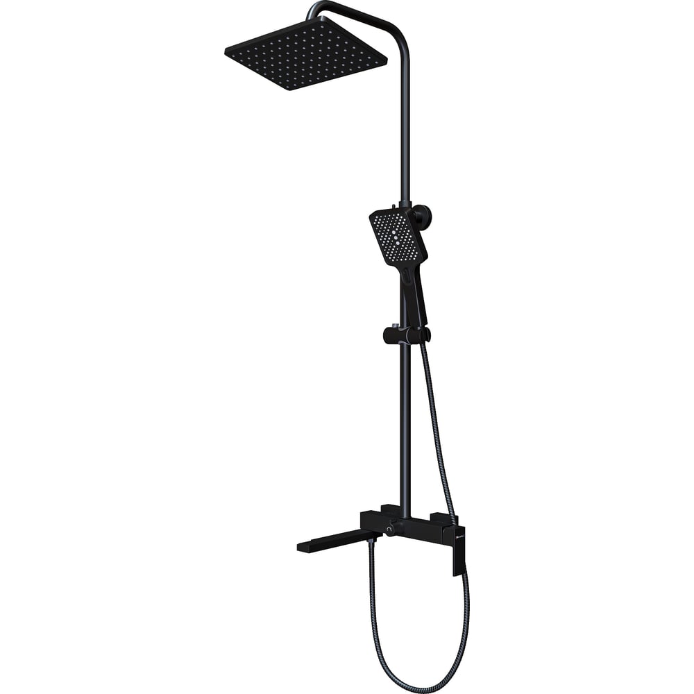 Изображение товара Современная душевая система Knotlor KN-23/BL с матовым черным покрытием