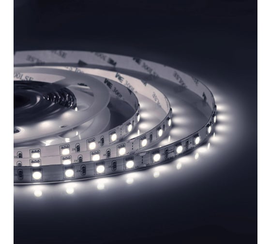 Изображение товара Светодиодная лента Apeyron 24В, 14,4Вт/м, smd5050, 60д/м, IP20, 1100Лм/м подложка 10мм, 5м, 4000К 00-317