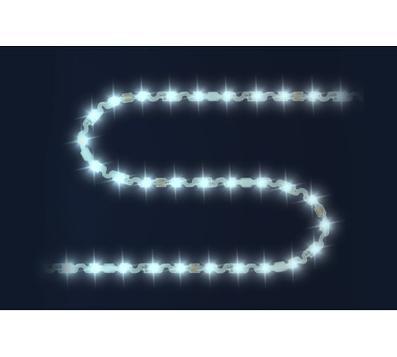 Изображение товара Светодиодная лента Apeyron 24В, 5Вт/м,smd2835, 60д/м, IP20, 400Лм/м, S-типа 6мм, 5м, холодный белый 351