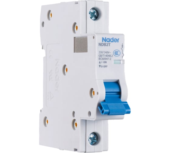 Изображение товара Модульный автоматический выключатель Nader NDB2T-63C16/1P 112500054