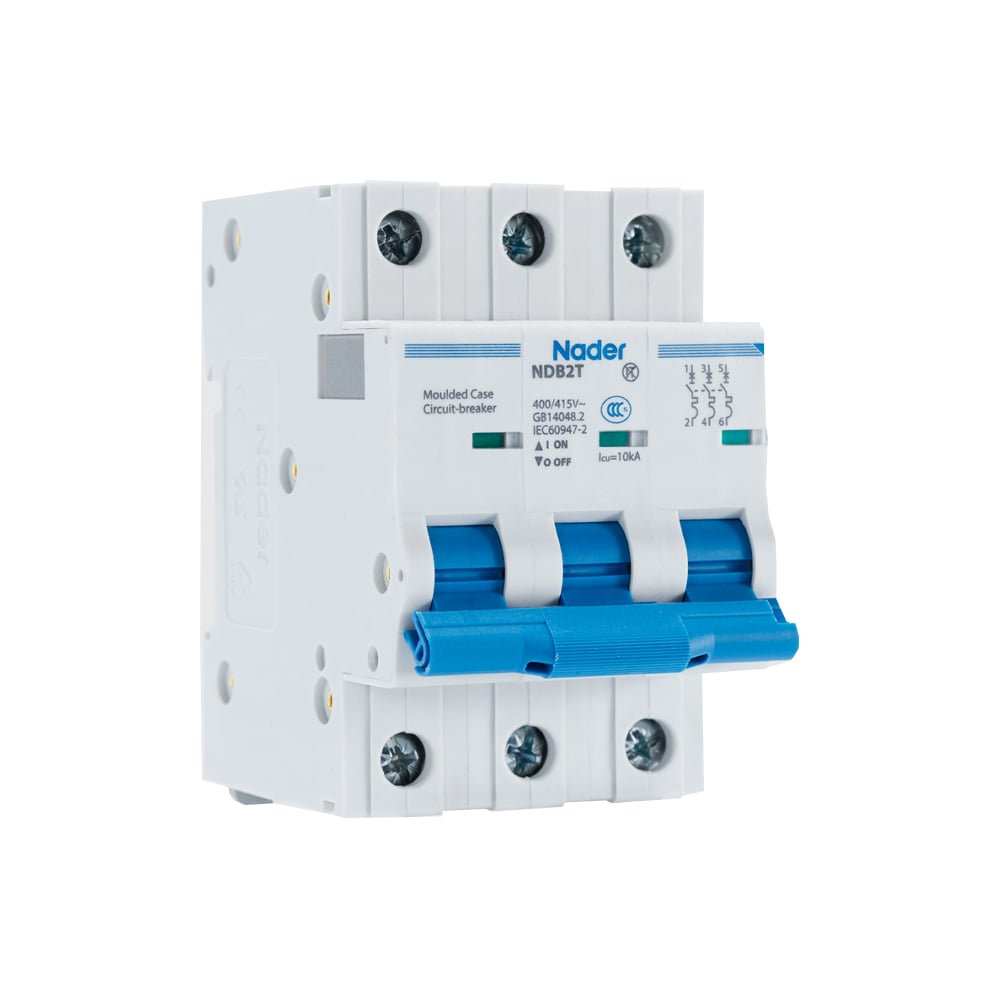 Изображение товара Модульный автоматический выключатель Nader NDB2T-63B40/3P 112500034