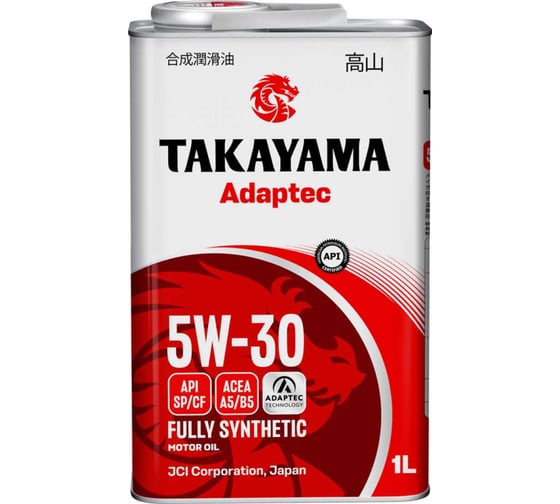Изображение товара Автомобильное масло Takayama Adaptec 5W-30 A5/B5 SP/CF 1л (металл) 322126