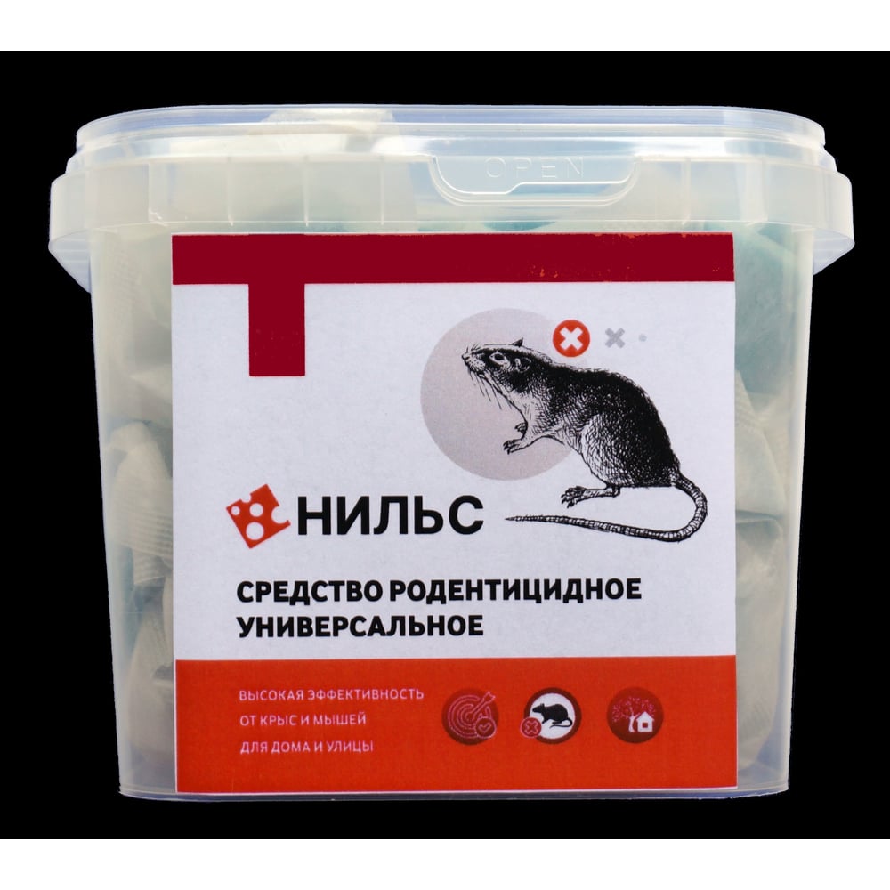 Изображение товара Средство от крыс и мышей INTERFIX НИЛЬС 10кг брикет против вредителей