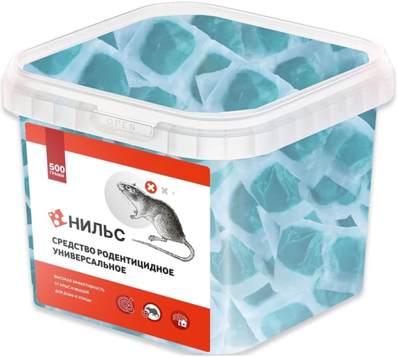 Изображение товара Средство от крыс и мышей INTERFIX НИЛЬС, 500г, ведро 31765