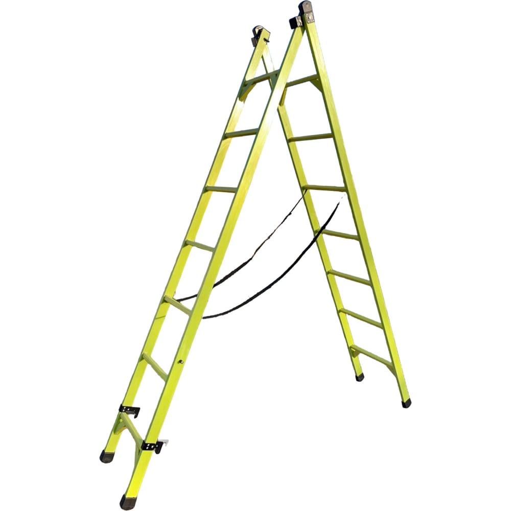 Изображение товара Стеклопластиковая лестница 2х7 марка ЛСД-У-2х7-К55П с рабочей высотой 4.68 м