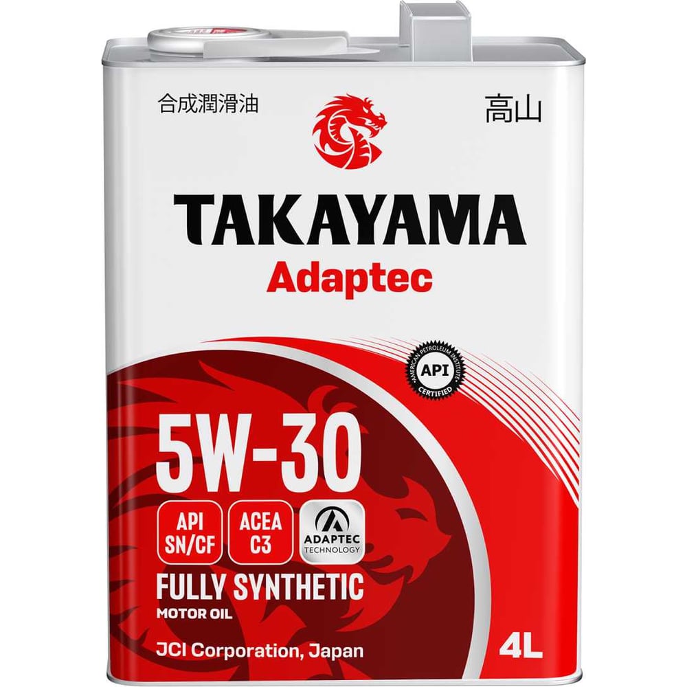 Изображение товара Автомобильное масло Takayama Adaptec 5W-30 C3 SN/CF 4л в канистре