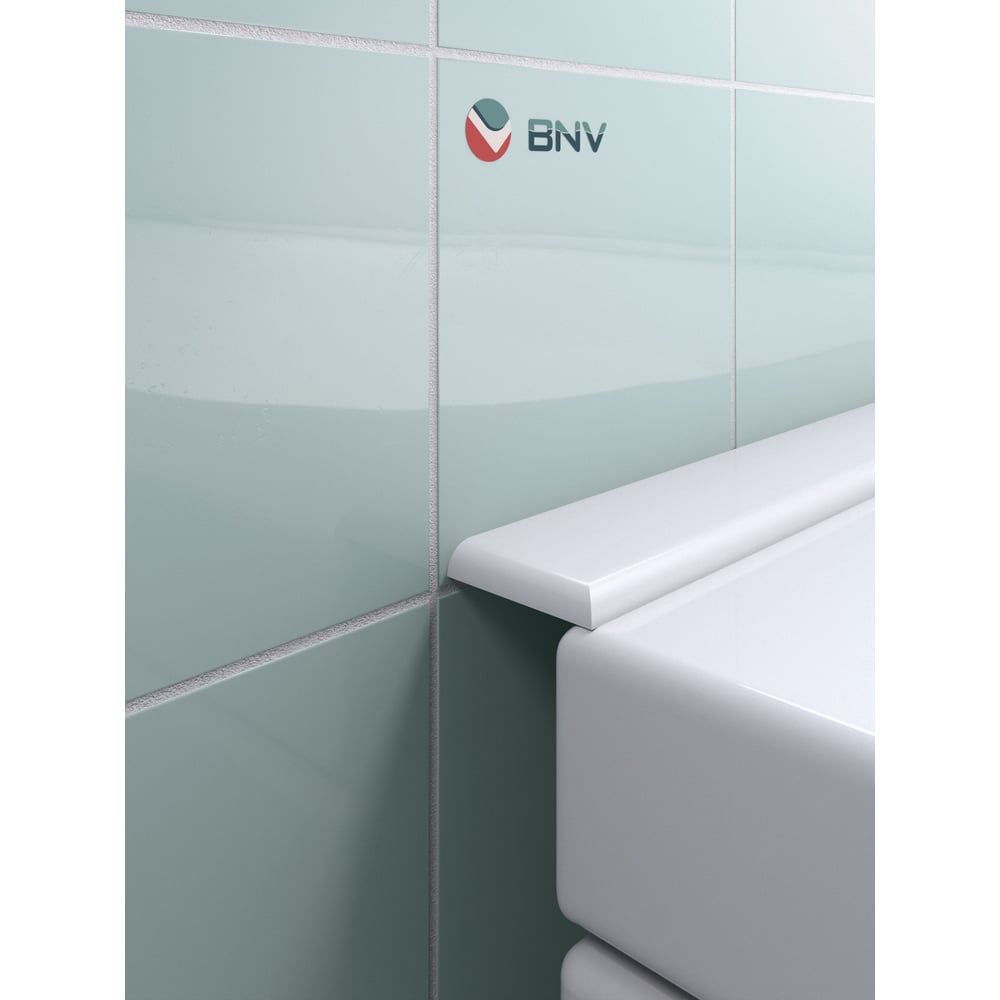 Изображение товара Акриловый бордюр плинтус для ванны BNV ПШ36 75 сантиметров, универсальный (левая/правая сторона), белый цвет 4603307470765