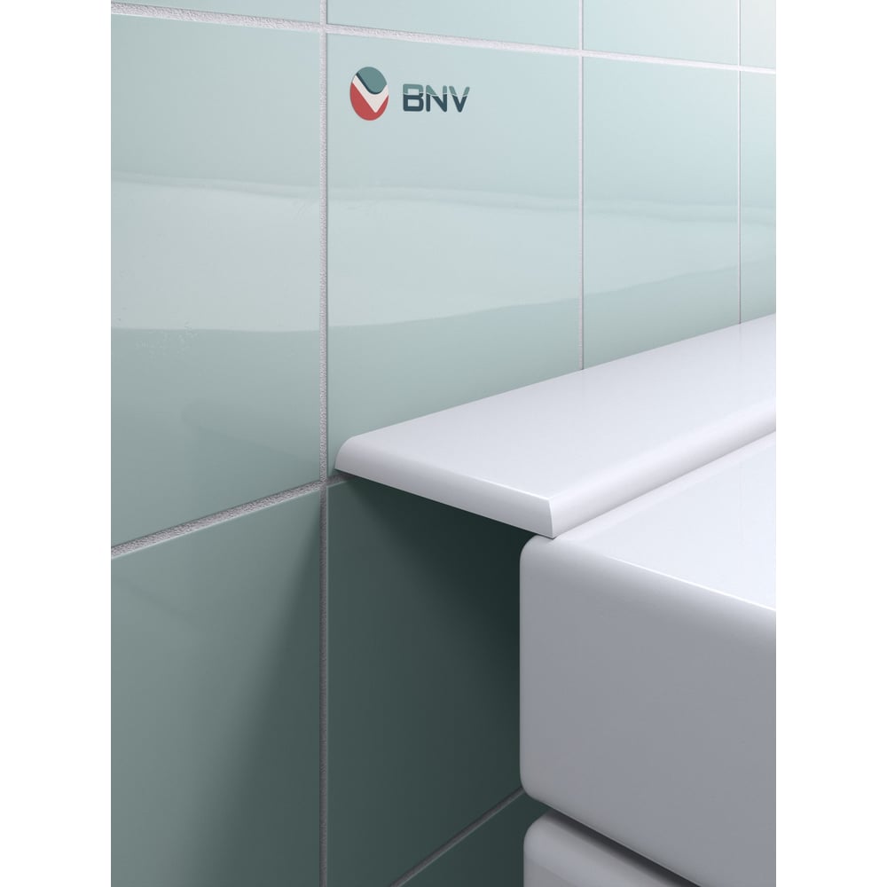 Изображение товара Акриловый бордюр плинтус для ванны BNV ПШ60 750 мм белый универсальный