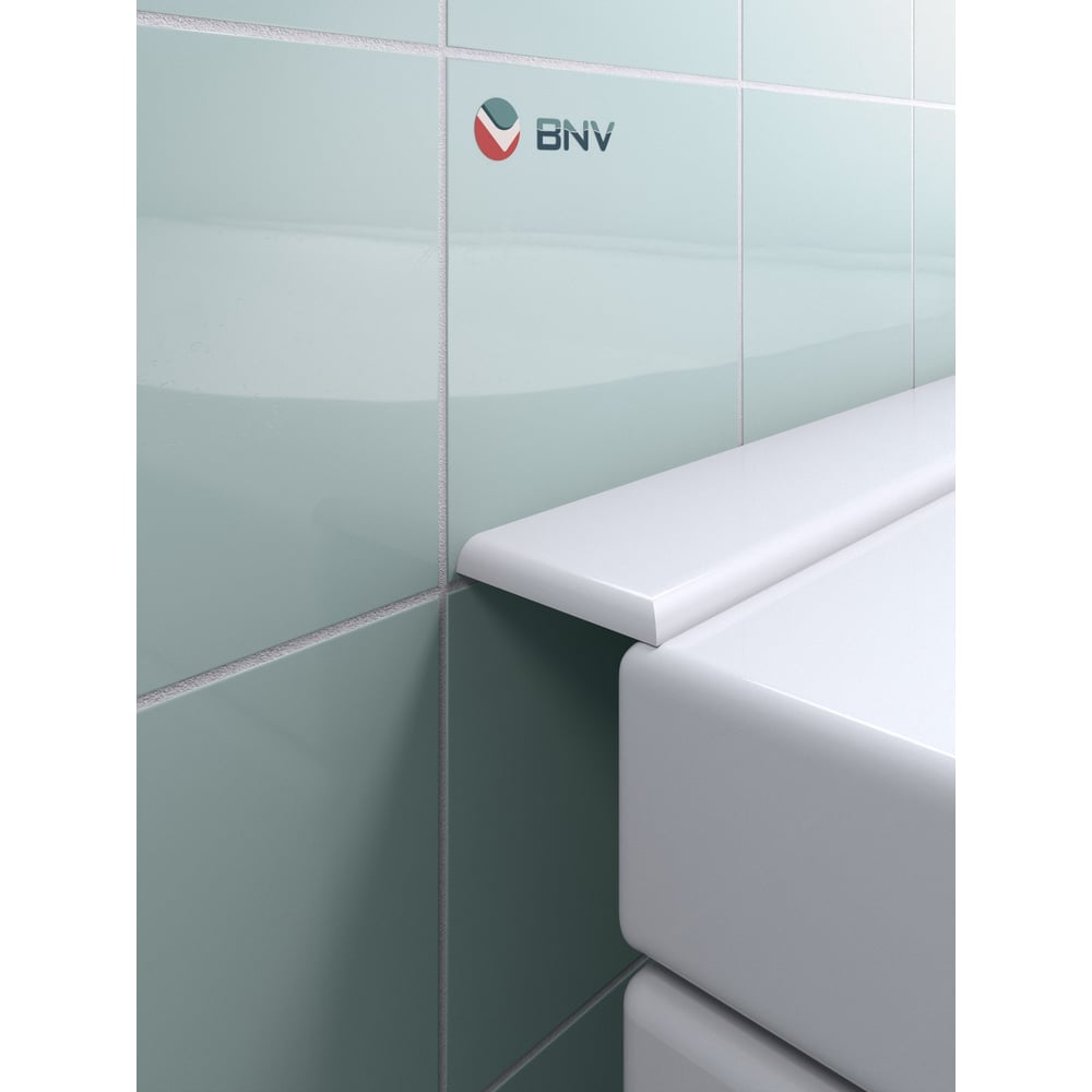 Изображение товара Акриловый бордюр плинтус для ванны BNV ПШ48 75 см белый универсальный