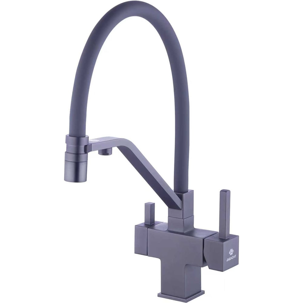 Изображение товара Современный однорычажный смеситель для кухни FASHUN FARADAY с выдвижным излив и матовым покрытием