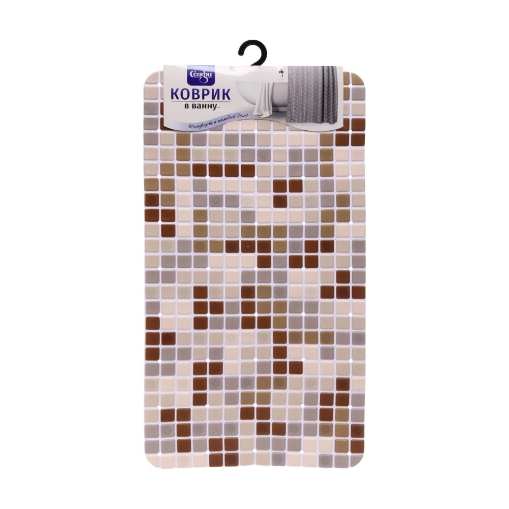 Изображение товара Коврик в ванну Селфи 64х34 Орегон серо-коричневый 924-183