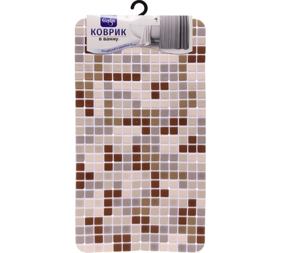Изображение товара Коврик в ванну Селфи 64х34 Орегон серо-коричневый 924-183