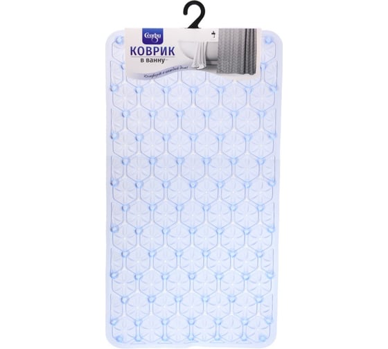Изображение товара Коврик в ванну Селфи 67х37 Эллада синий 924-179