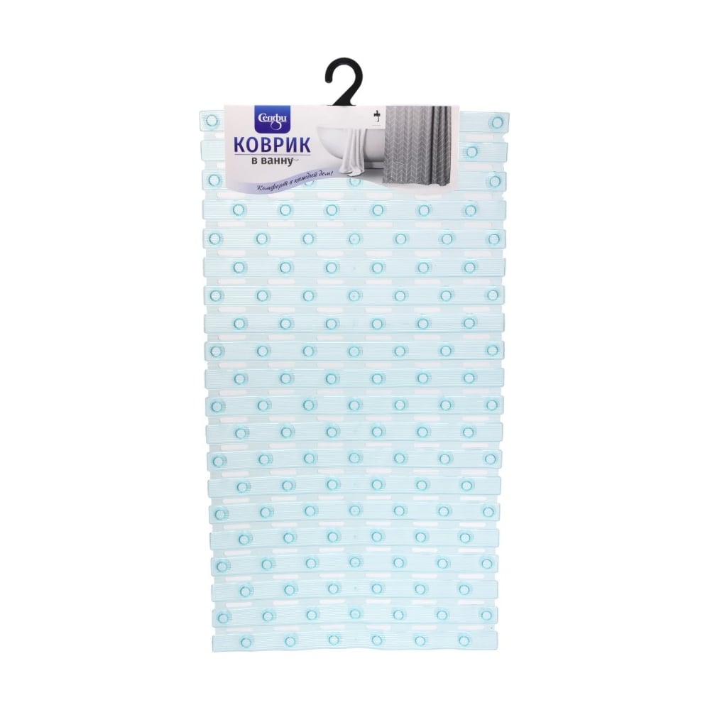 Изображение товара Коврик в ванну Селфи 67х37 Сити синий 924-176