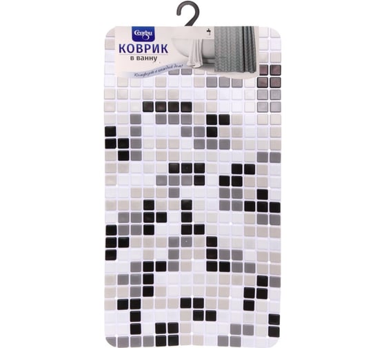 Изображение товара Коврик в ванну Селфи 64х34 Орегон серо-черный 924-184