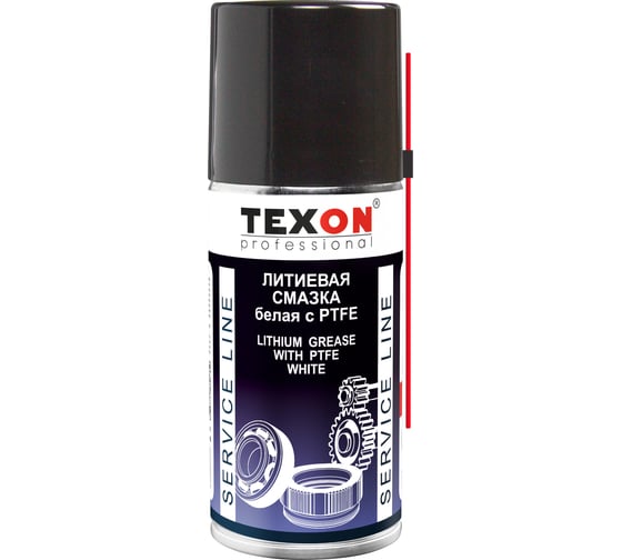 Изображение товара Литиевая смазка с РТFE TEXON белая, аэрозоль 210 мл ТХ181216