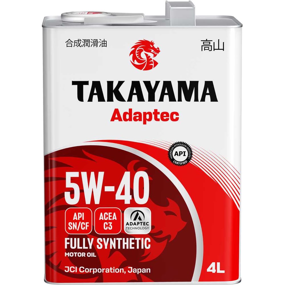 Изображение товара Автомасло Takayama Adaptec 5W-40 C3 SN/CF 4л синтетическое дизельное и легковое