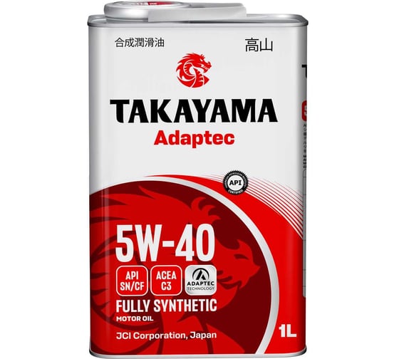 Изображение товара Автомобильное масло Takayama Adaptec 5W-40 C3 SN/CF 1л (металл) 6056069