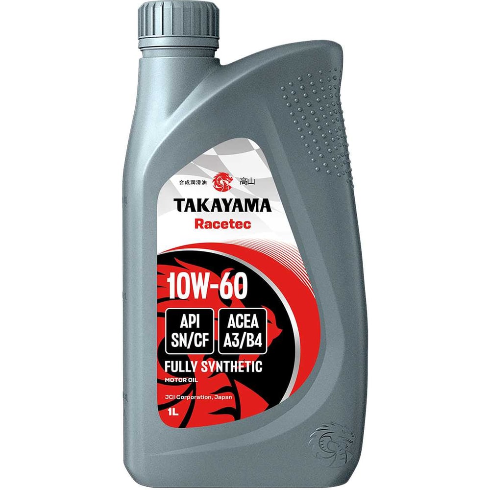 Изображение товара Автомасло Takayama Racetec 10W-60 A3/B4 SN/CF 1л синтетика для легковых и грузовых