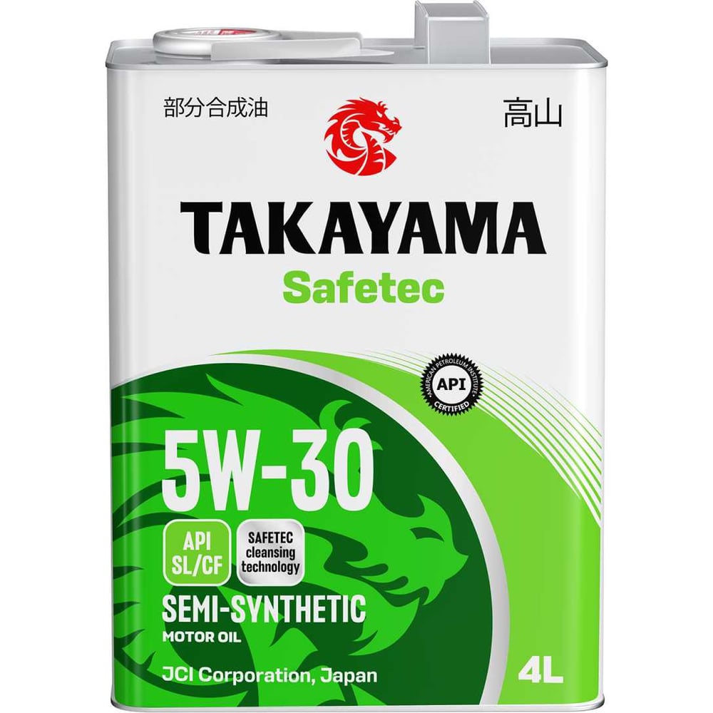 Изображение товара Автомобильное синтетическое масло Takayama Safetec 5W-30 SL/CF 4л акционная