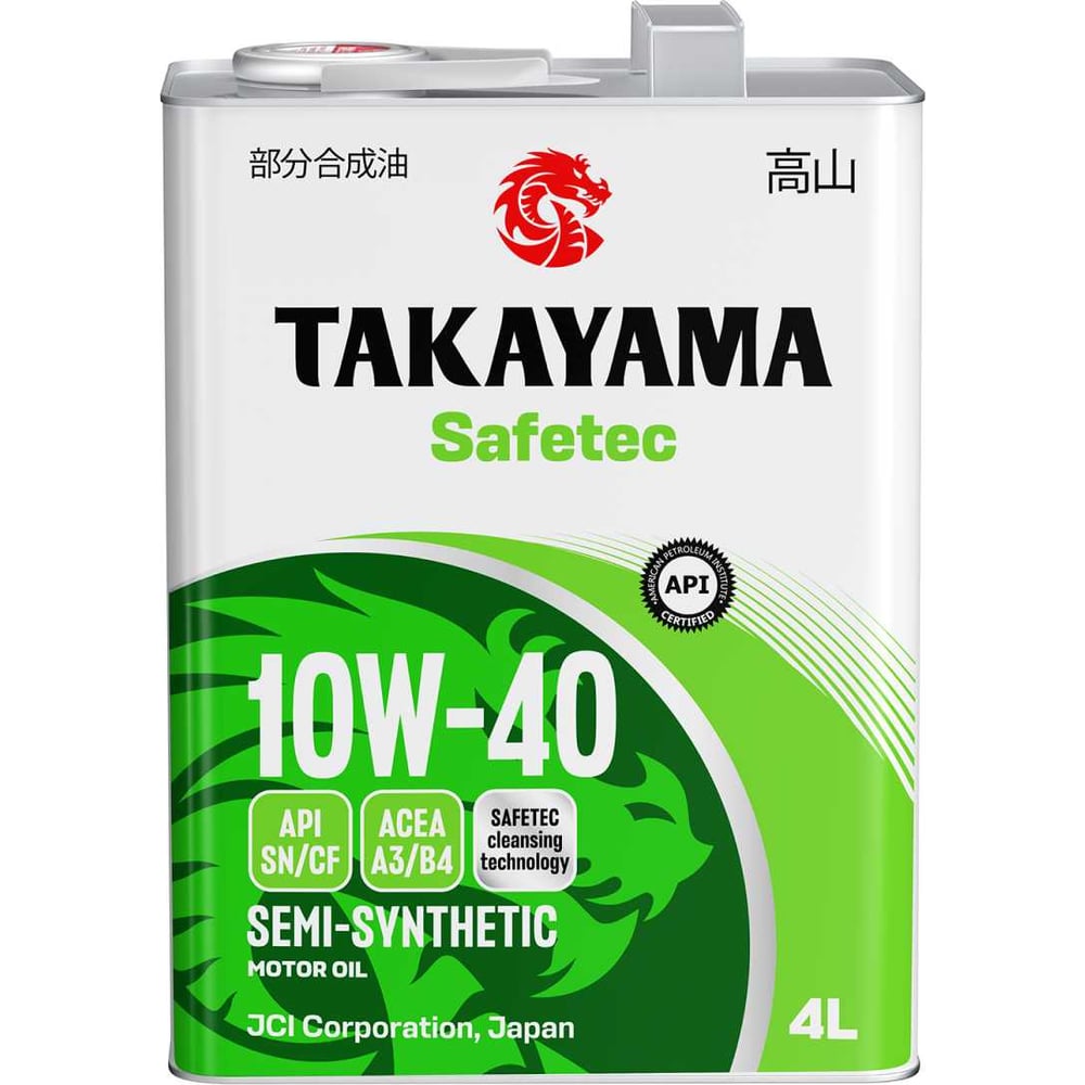 Изображение товара Автомобильное масло Takayama Safetec 10W-40 A3 B4 SN CF 4л синтетика