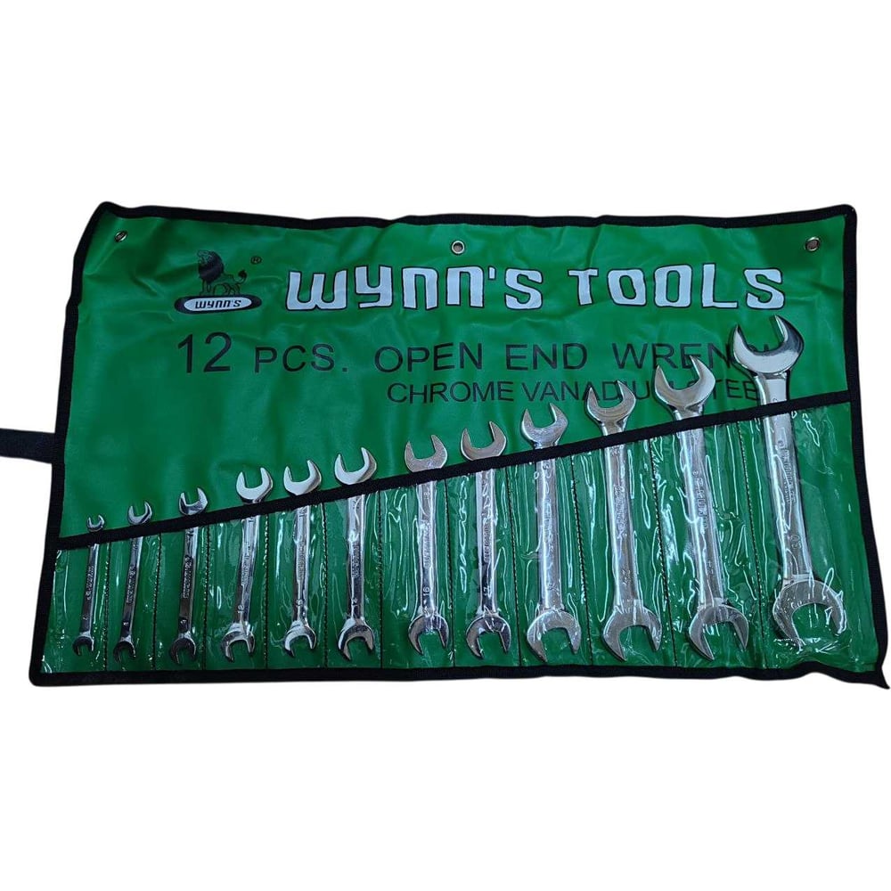 Изображение товара Набор рожковых ключей WYNNS 12 шт (6-32 мм) CrV хромванадиевый сумка