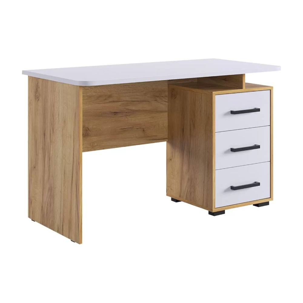 Изображение товара Стол компьютерный Лайт-2 1200 дуб крафт золотой/белый SKL2.1N02.2725