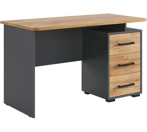 Изображение товара Стол компьютерный Лайт-2 1200 графит/дуб крафт золотой SKL2.1N02.3319