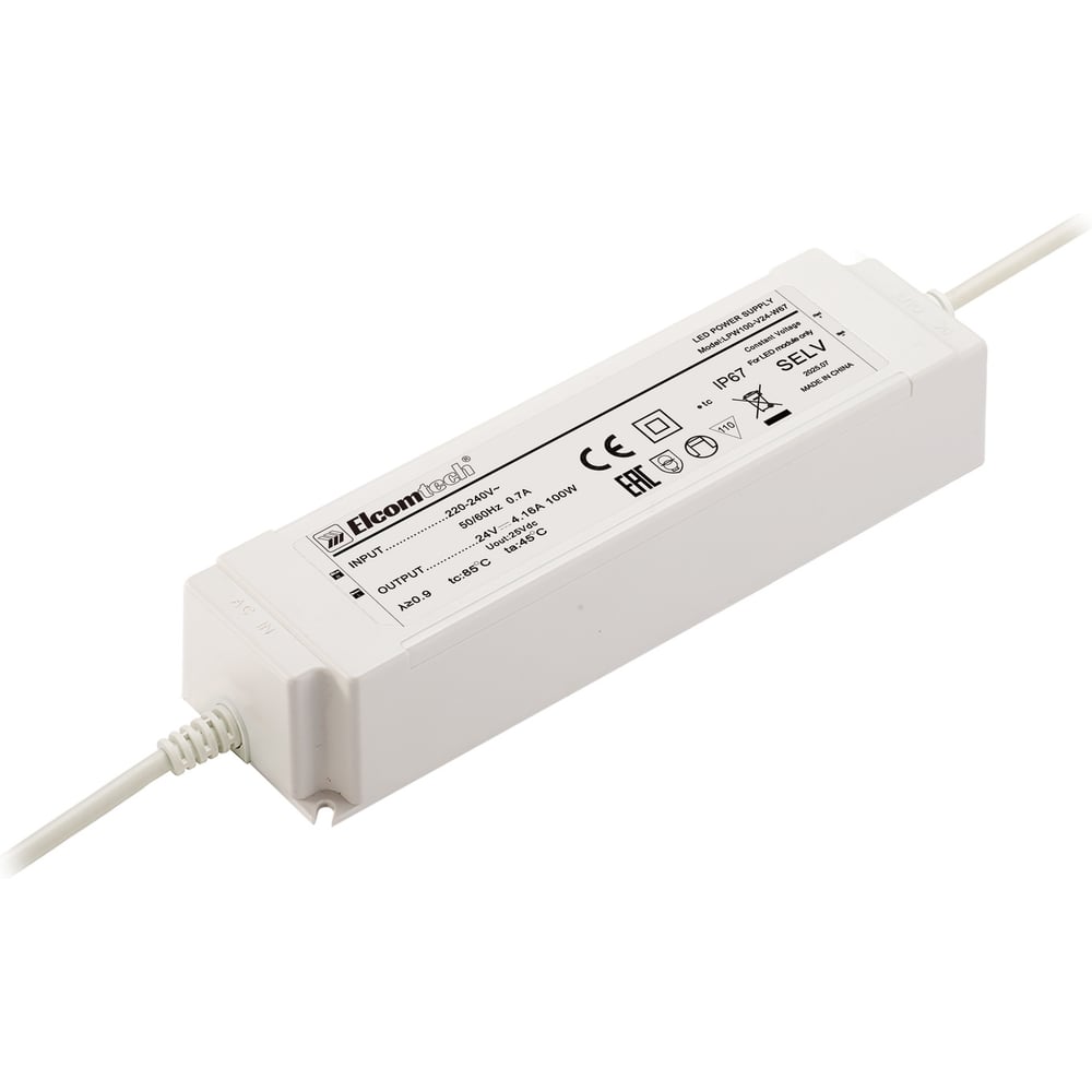 Изображение товара Драйвер ELCOMTECH LED 100W IP67 для светодиодных светильников
