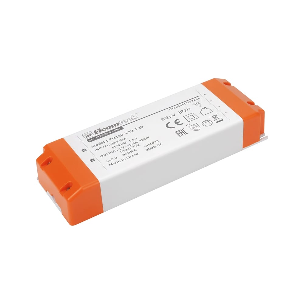 Изображение товара Драйвер для светодиодных светильников 150W ELCOMTECH в корпусе без вентилятора