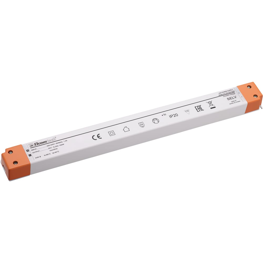 Изображение товара Драйвер ELCOMTECH LED 150W 24V для светодиодов IP20