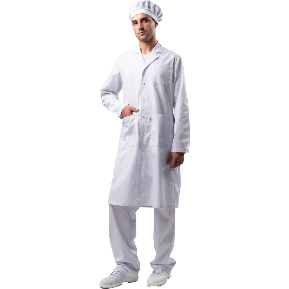 Изображение товара Халат защитный для механических воздействий и ОПЗ Москвичка М-105 белый 88-92