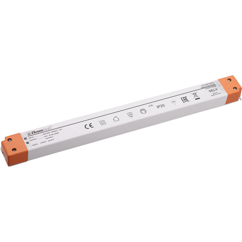 Изображение товара Драйвер LED 200W ELCOMTECH 24V блок питания для светодиодов