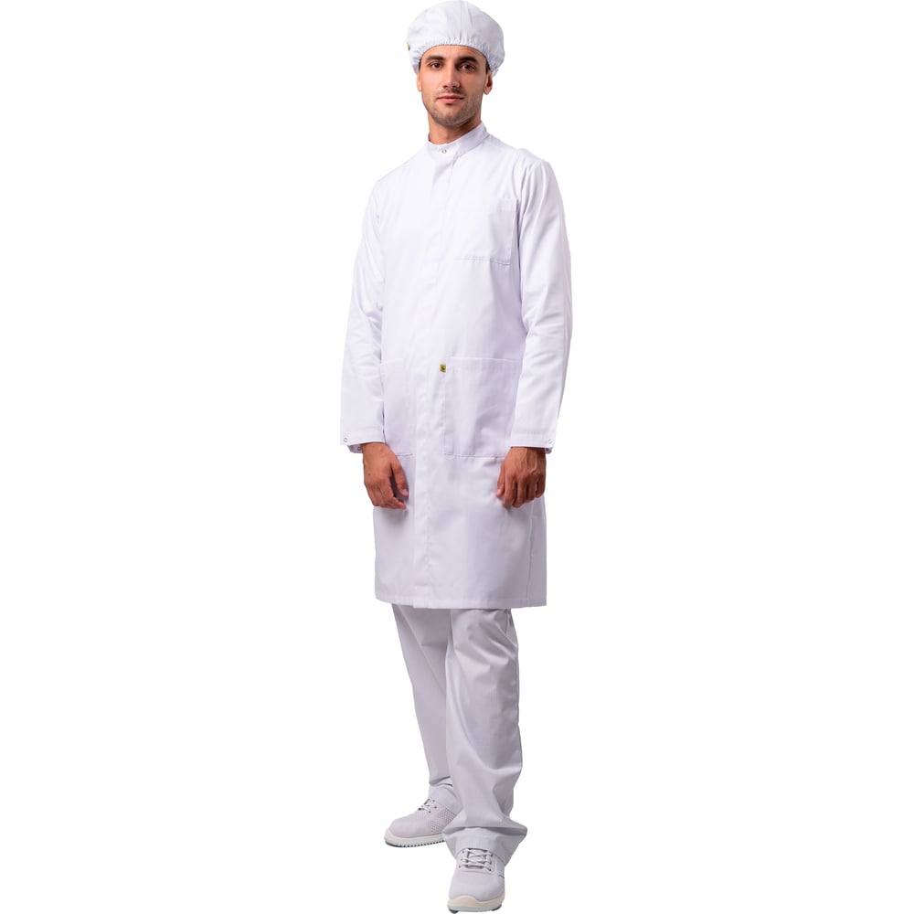 Изображение товара Мужской защитный халат Москвичка М-454 с антистатическими свойствами 128-132 см