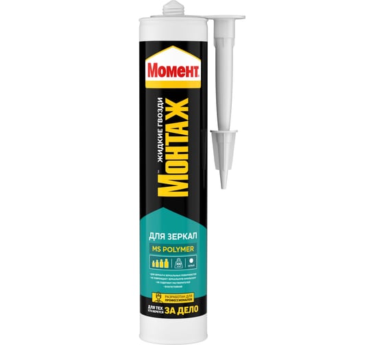 Изображение товара Клей монтажный МОМЕНТ Монтаж для зеркал Белый 290 мл 3047439