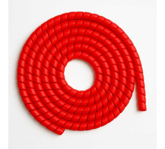 Изображение товара Спиральная пластиковая защита PARLMU SG-40-F13-k-5 - полипропилен, размер 40, плоская поверхность, цвет красный, длина 5м PR0301000-5