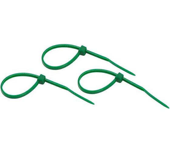 Изображение товара Кабельный хомут duwi нейлон, 100x2,5 мм, зеленый, 25 шт. 30222 3