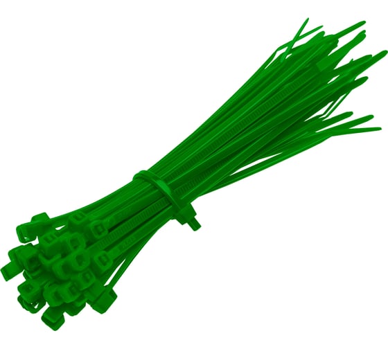 Изображение товара Кабельный хомут duwi нейлон, 80x2,5 мм, зеленый, 25 шт. 30216 2