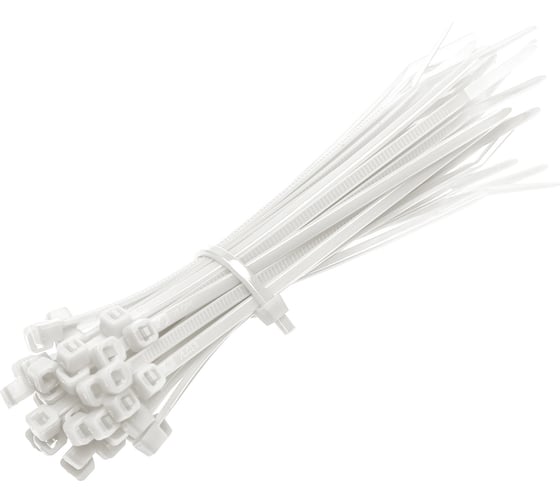 Изображение товара Кабельный хомут duwi нейлон, 80x2,5 мм, белый, 25 шт. 30212 4