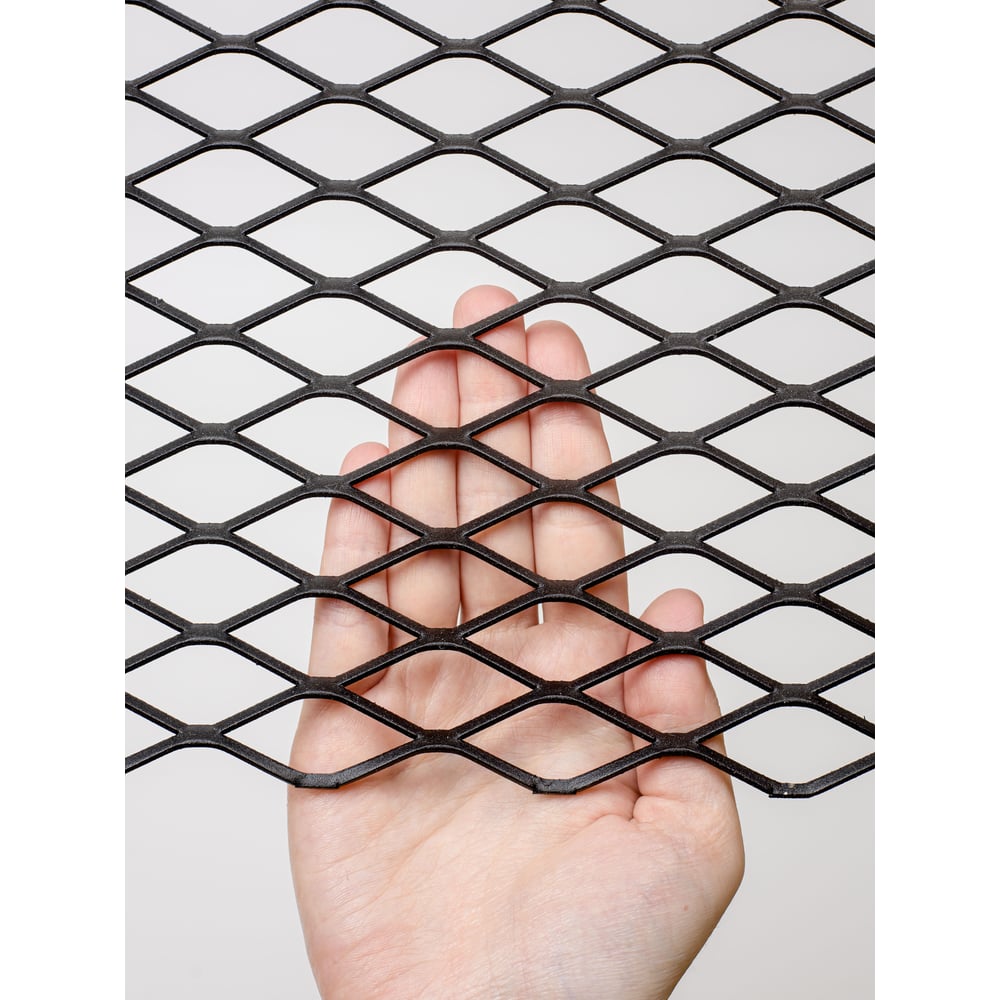 Изображение товара Просечно-вытяжная стальная сетка Железный слон Лофт ромб 23х23 мм рулон 1250x2000 мм