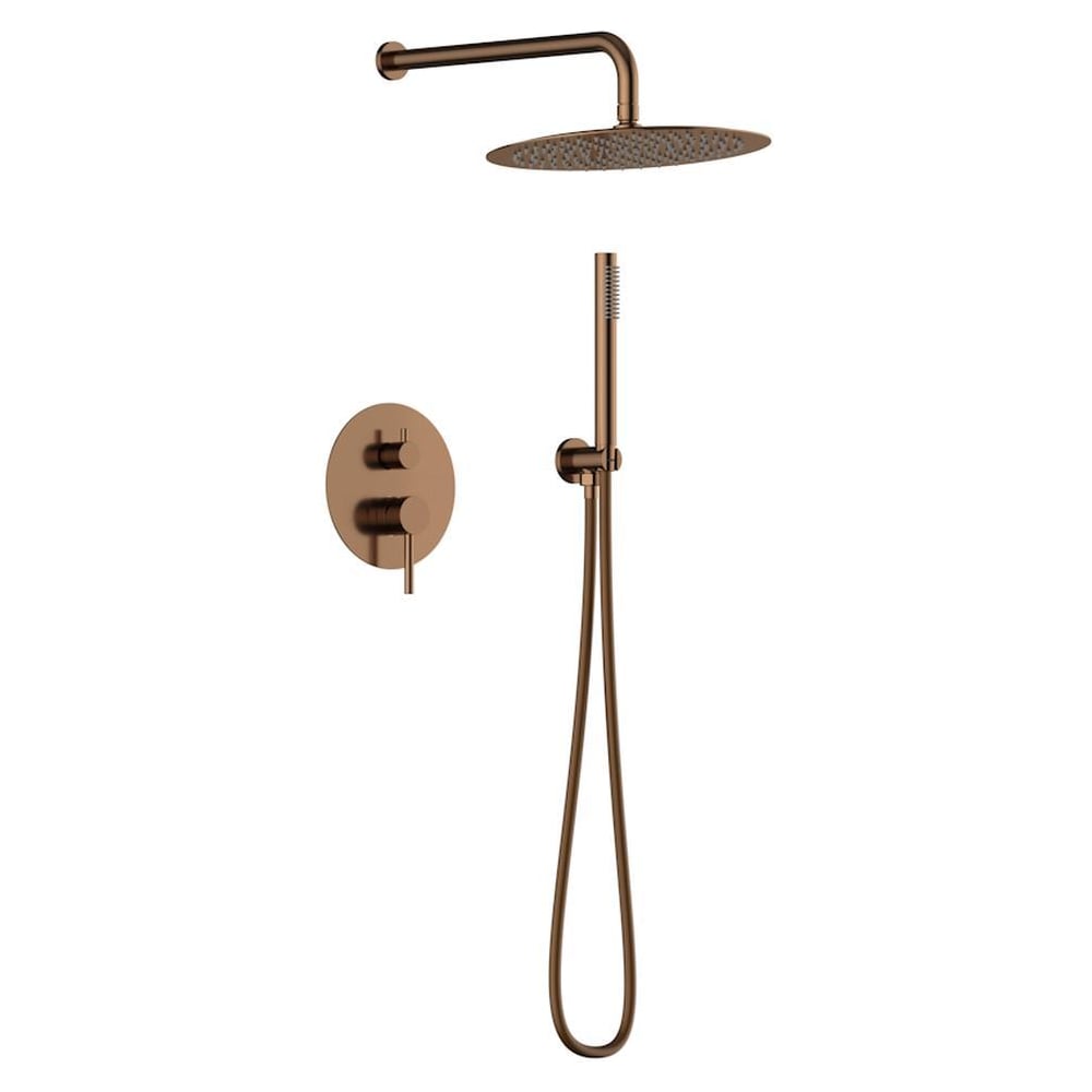 Изображение товара Душевая система встраиваемая Knotlor бронза SS-26/RB с верхним и ручным душем