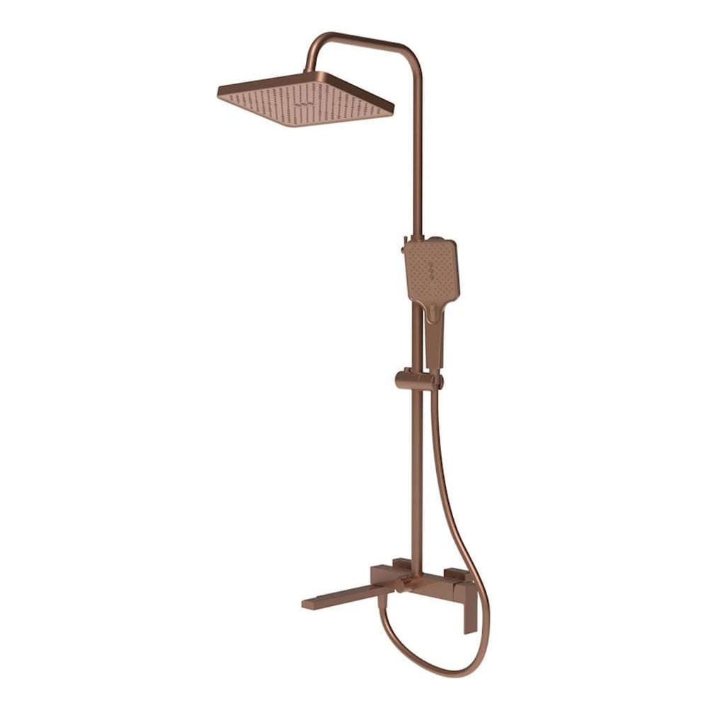 Изображение товара Душевая система Knotlor бронза KN-23/RB с верхним и ручным душем латунь регулируемая высота