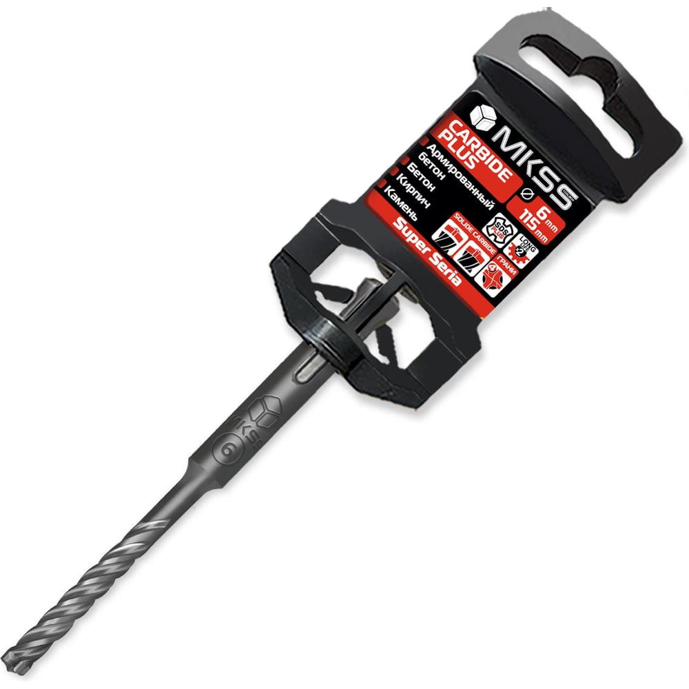 Изображение товара Бур по армированному бетону Carbide Plus MKSS Toolbox SS5501 6x115мм SDS-plus