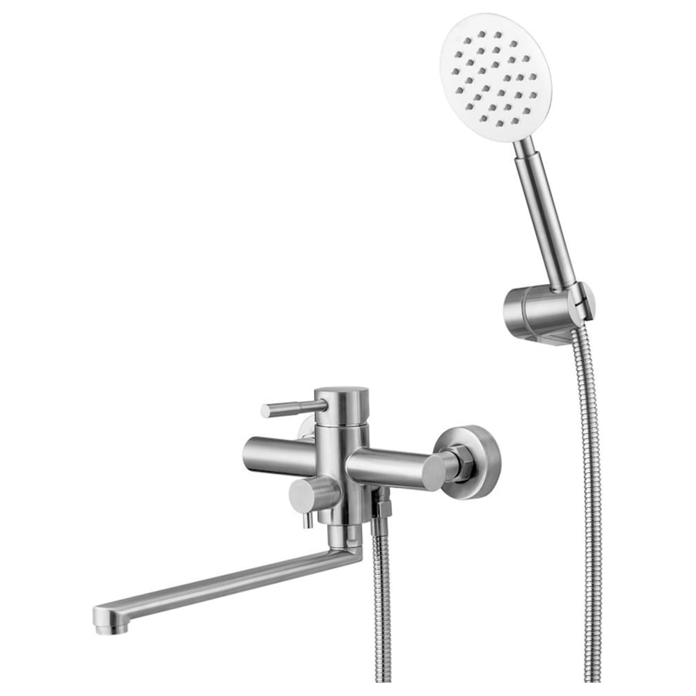 Изображение товара Смеситель для ванны Knotlor сатин SS-03 с поворотным изливом и керамическим картриджем